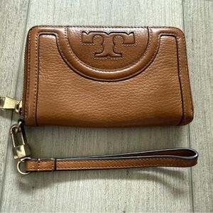 Tory Burch Tan Leather Wristlet